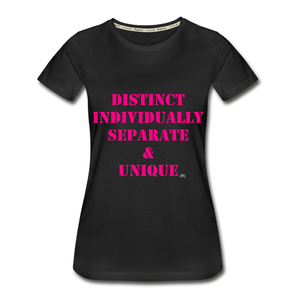 Distinct Individually Separate & Unique Women's Organic  T-Shirt - black
