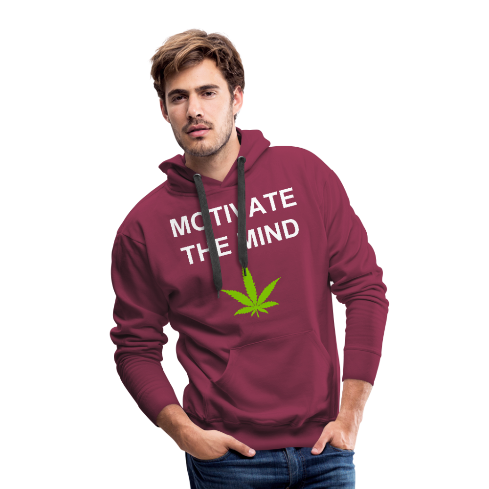 Motivate The Mind Men’s Premium Hoodie - burgundy