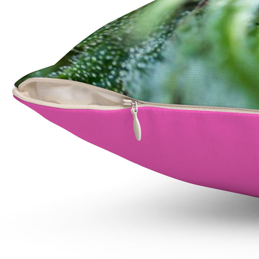 Blooming With Purple Cannabis Spun Polyester Square Pillow