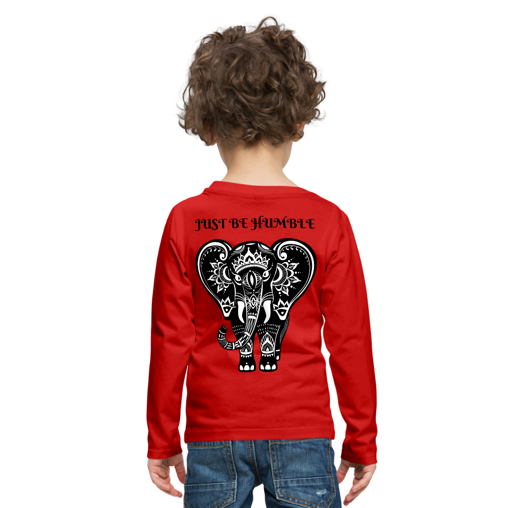 Just Be Kind, Just Be Humble Kids' Premium Long Sleeve T-Shirt - red