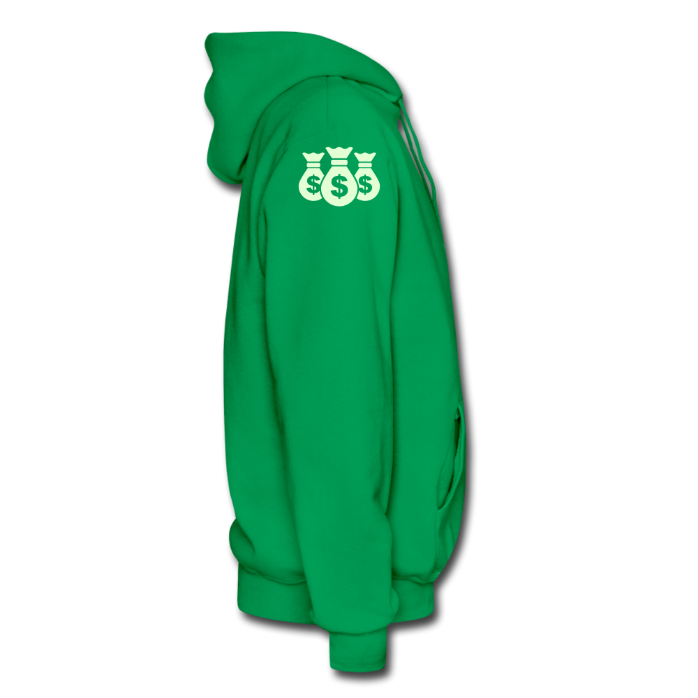 Stop Lacking And Start Stacking Money Men's Hoodie - kelly green