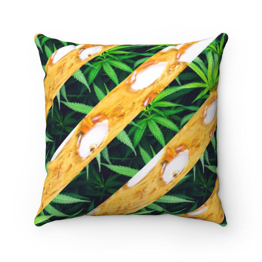 CannaDab Cannabis Spun Polyester Square Pillow
