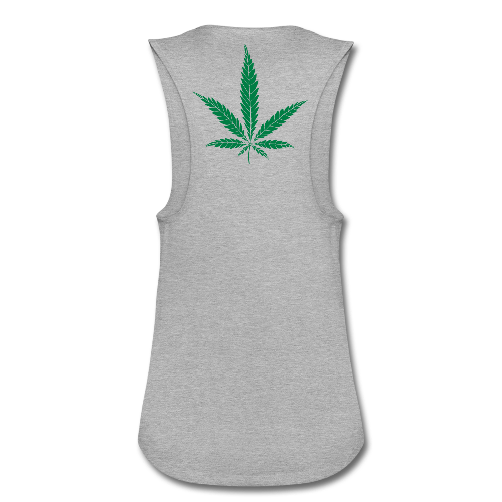 Mind Body Spirit Women’s Flowy Muscle Tank by Bella - heather gray