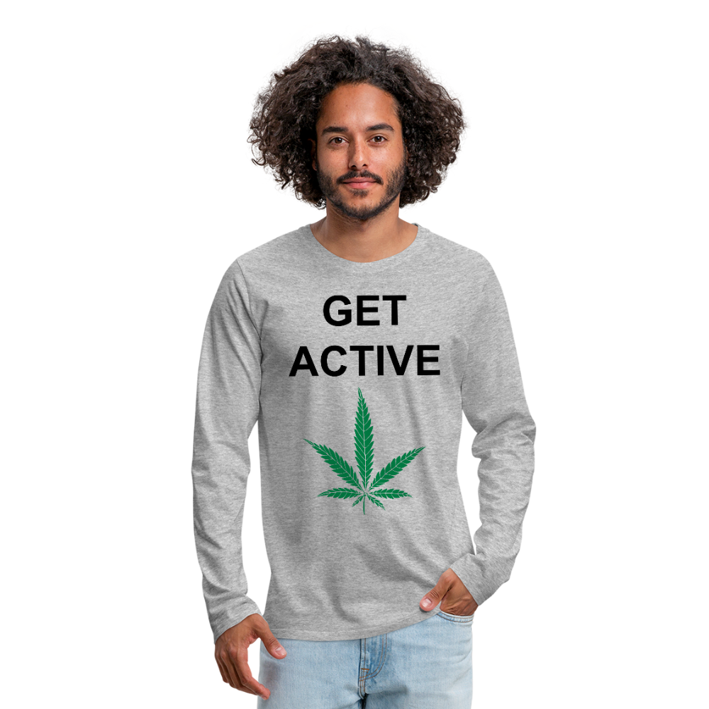 Get Active Men's Premium Long Sleeve T-Shirt - heather gray