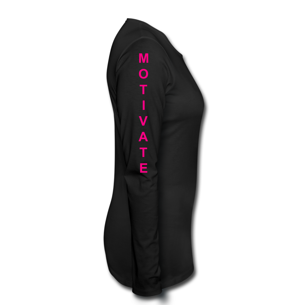 Motivate The Mind Women's Premium Long Sleeve T-Shirt - black