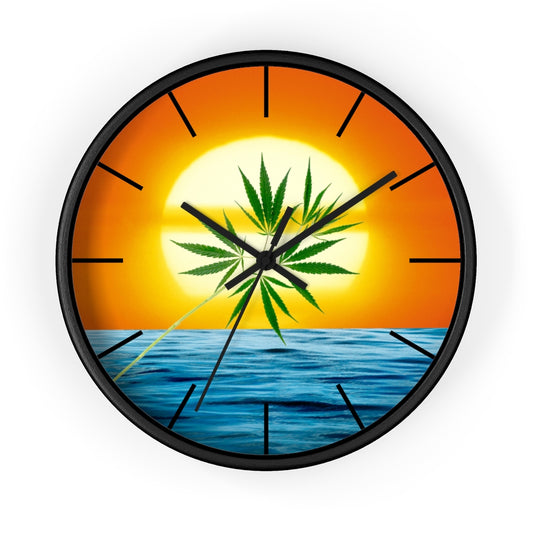 Un'alba Con La Cannabis Wall clock