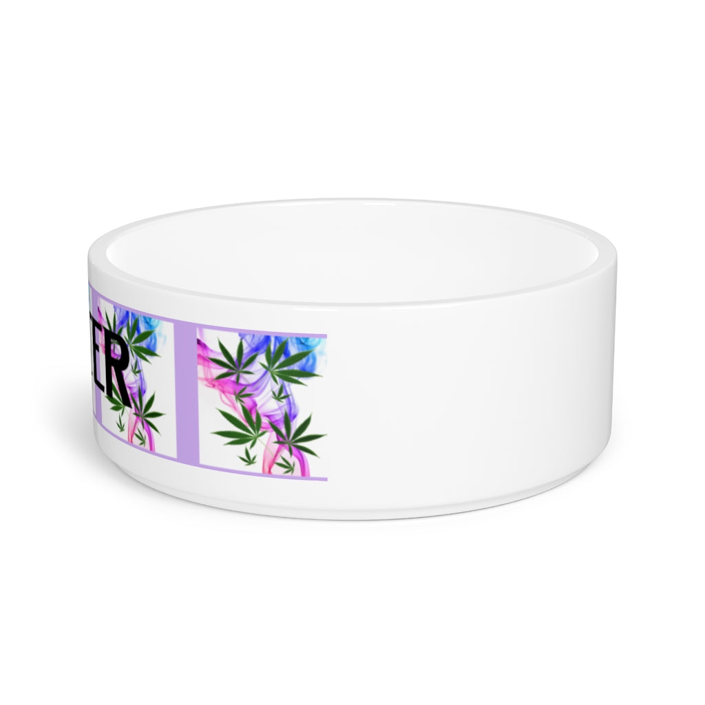 Customizable Cannabis Pet Bowl- Smoking Pretty Cannabis Pet Bowl