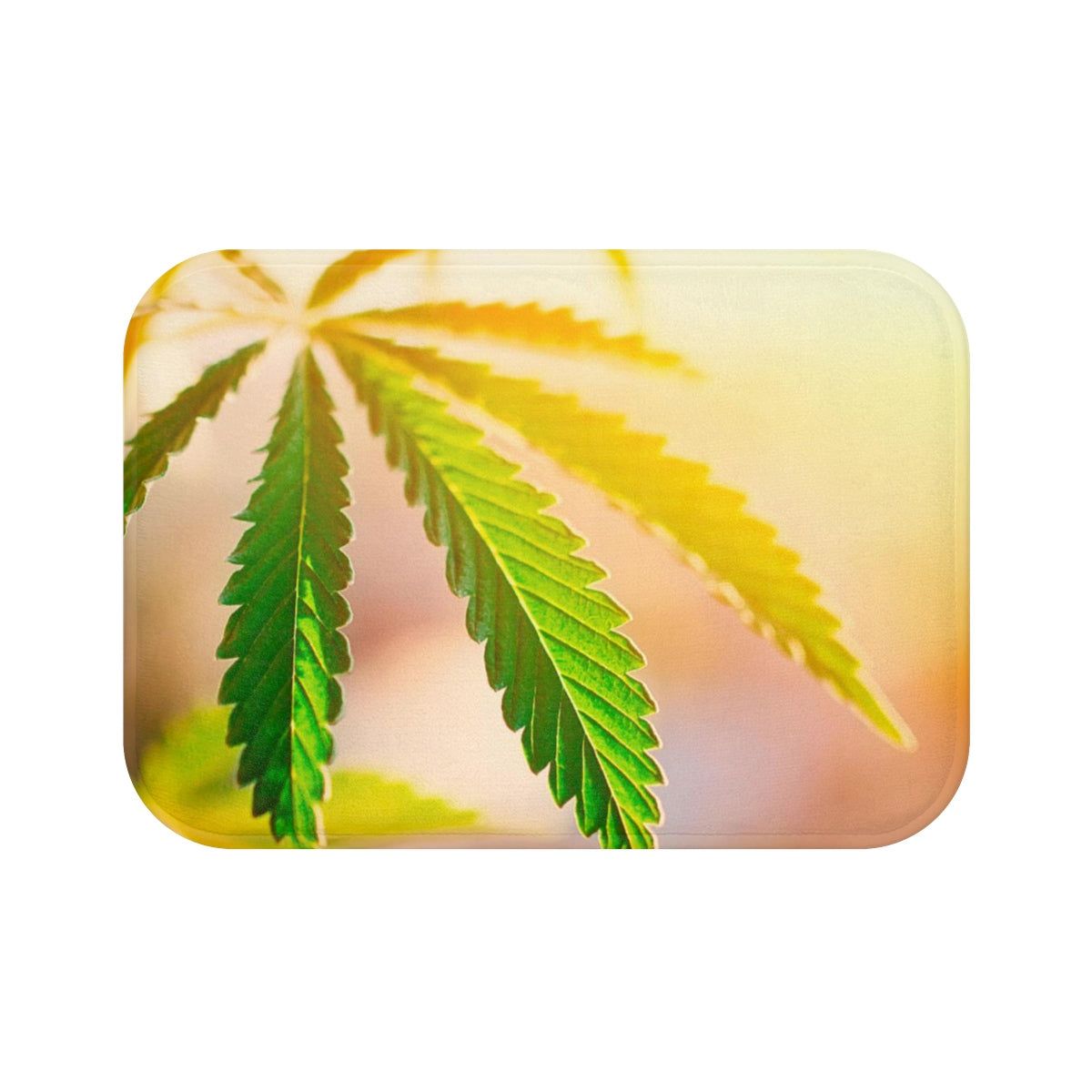 Sunrise Sunset Cannabis Custom Designed Shower Mat .  A Unique Cannabis Gift For Friends & Family. Cannabis Decor For Your Home.
