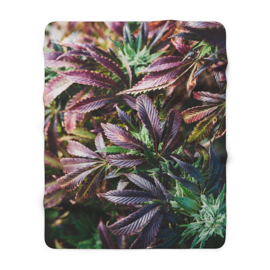 My Cannabis Garden Sherpa Fleece Blanket