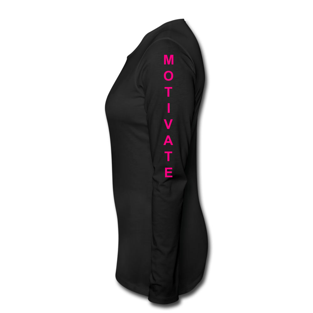 Motivate The Mind Women's Premium Long Sleeve T-Shirt - black