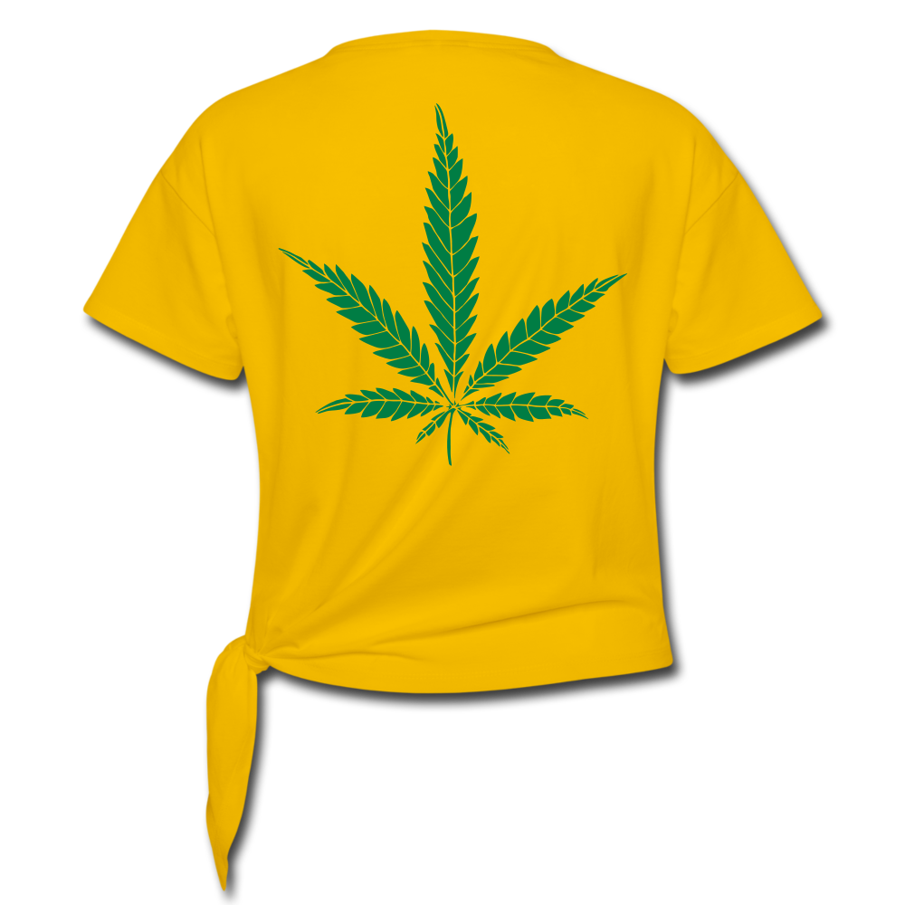 Women's Knotted T-Shirt - sun yellow