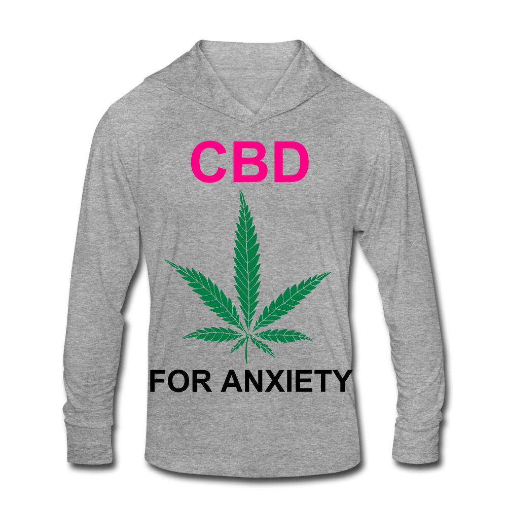 Anxiety Tri-Blend Hoodie Shirt - heather gray