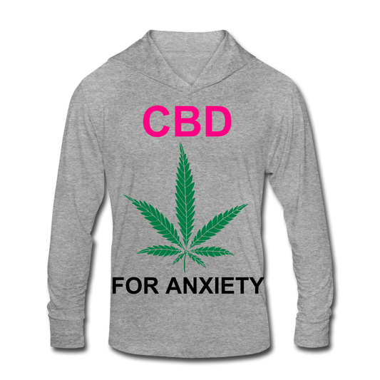 Anxiety Tri-Blend Hoodie Shirt - heather gray