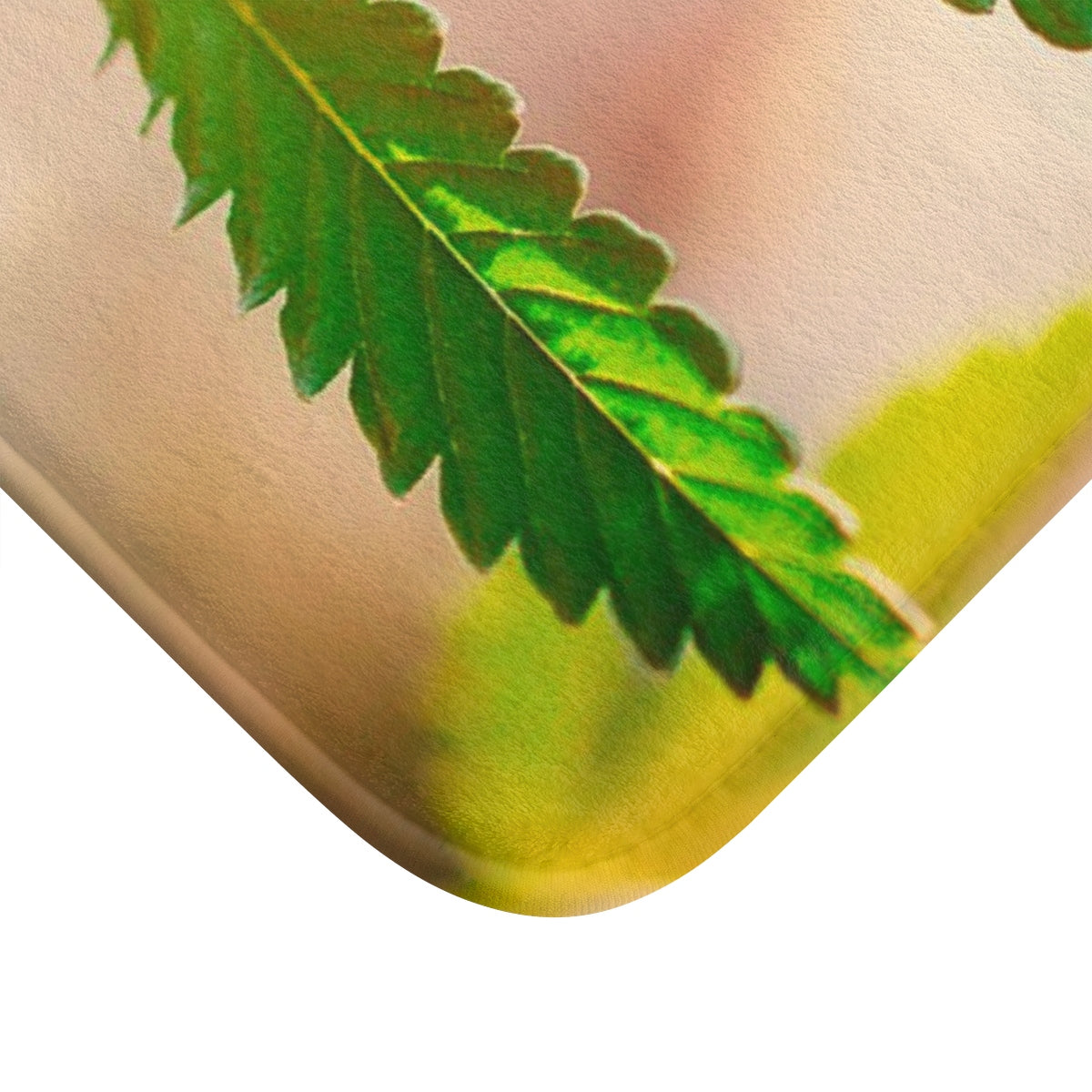 Sunrise Sunset Cannabis Custom Designed Shower Mat .  A Unique Cannabis Gift For Friends & Family. Cannabis Decor For Your Home.