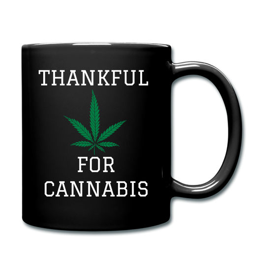 Thankful For Cannabis Mug - black