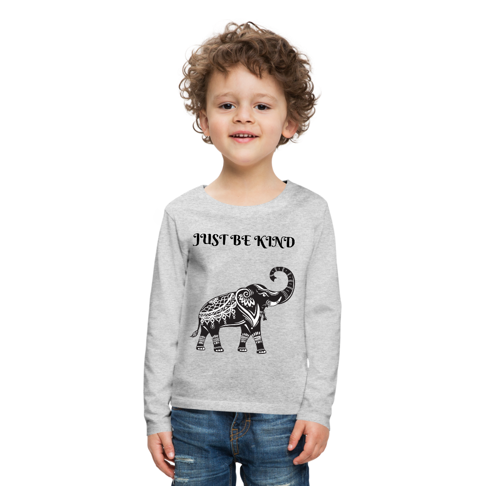 Just Be Kind, Just Be Humble Kids' Premium Long Sleeve T-Shirt - heather gray