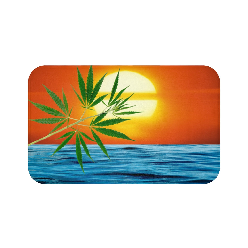 Un'alba Con La Cannabis Bath Mat