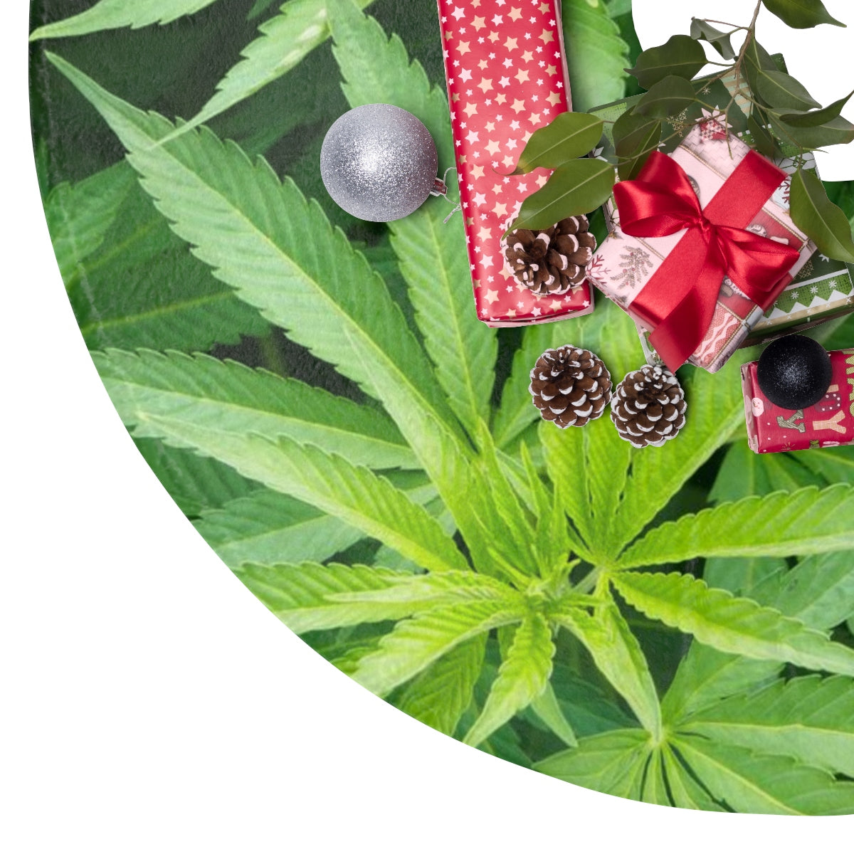Cannabis Christmas Tree Skirt