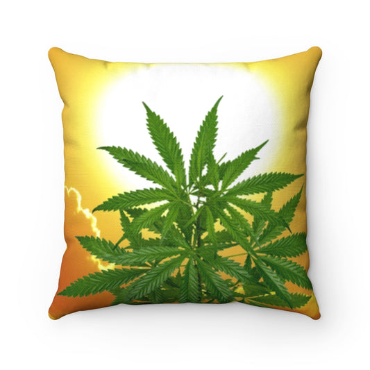 Bella Alba Cannabis Spun Polyester Square Pillow