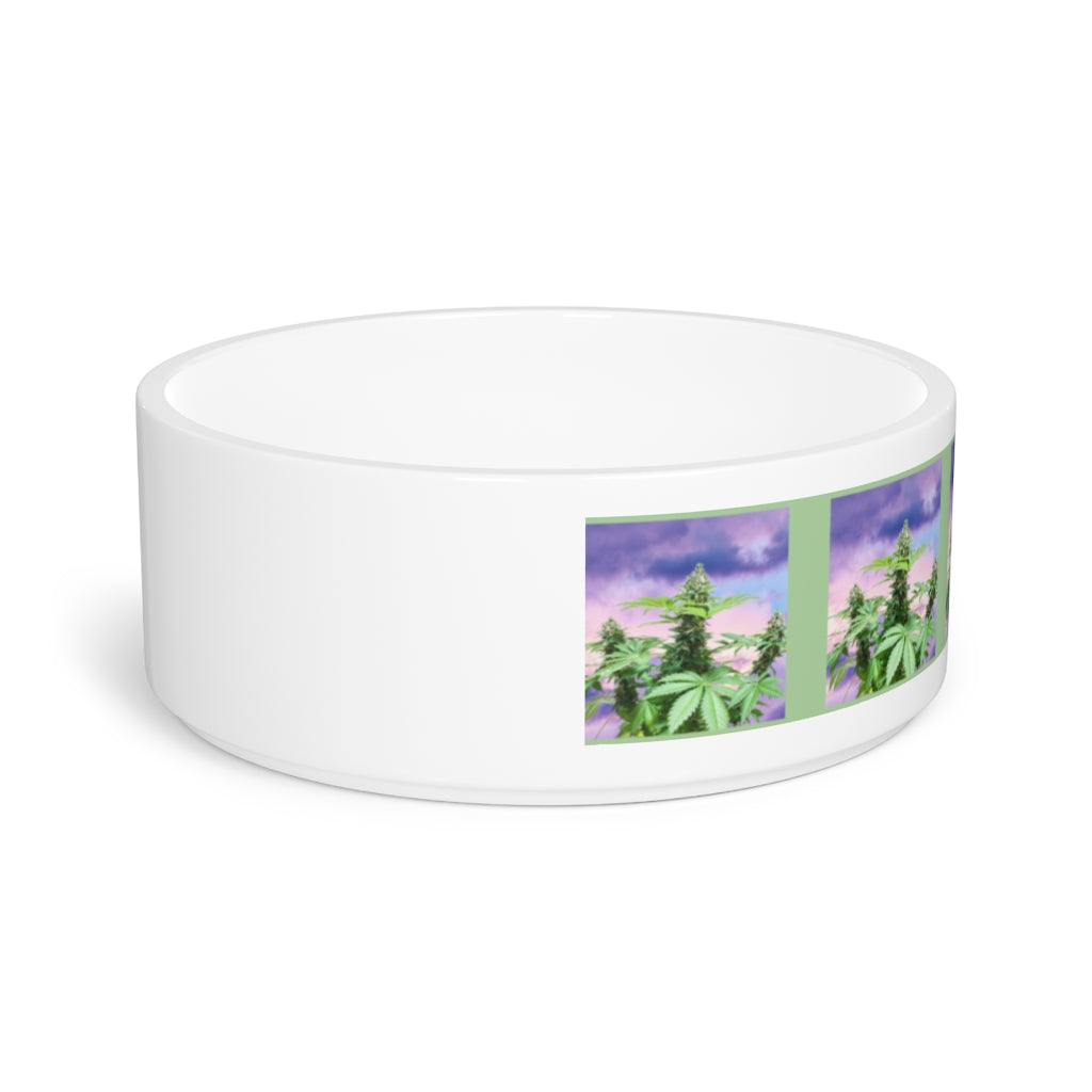 Customizable Cannabis Pet Bowl-To The Sky Cannabis Pet Bowl
