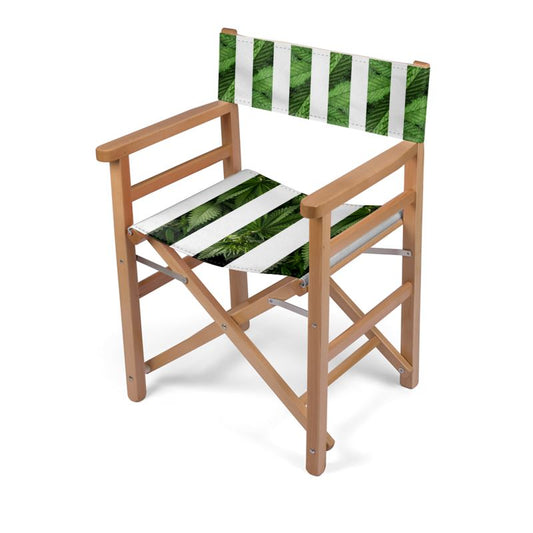 Foglia Di Cannabis Cannabis Designer Directors Chair