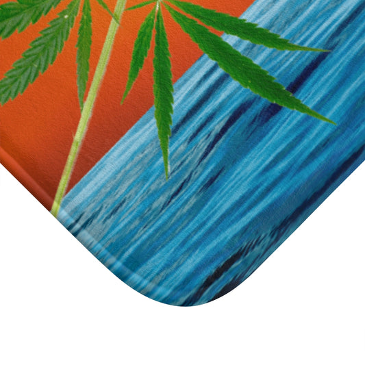 Un'alba Con La Cannabis Bath Mat