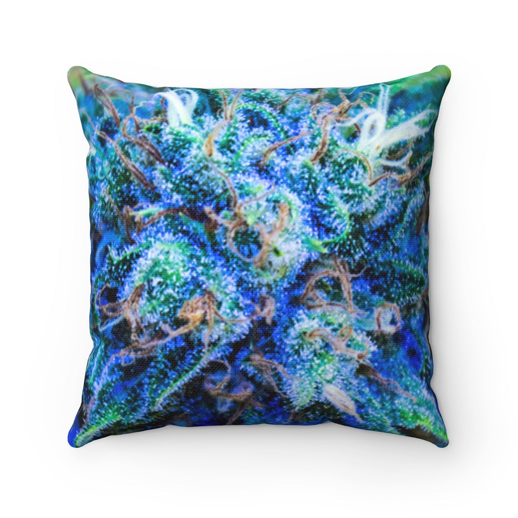 Catturare La Mia Attenzione Light Blue Cannabis Polyester Square Pillow