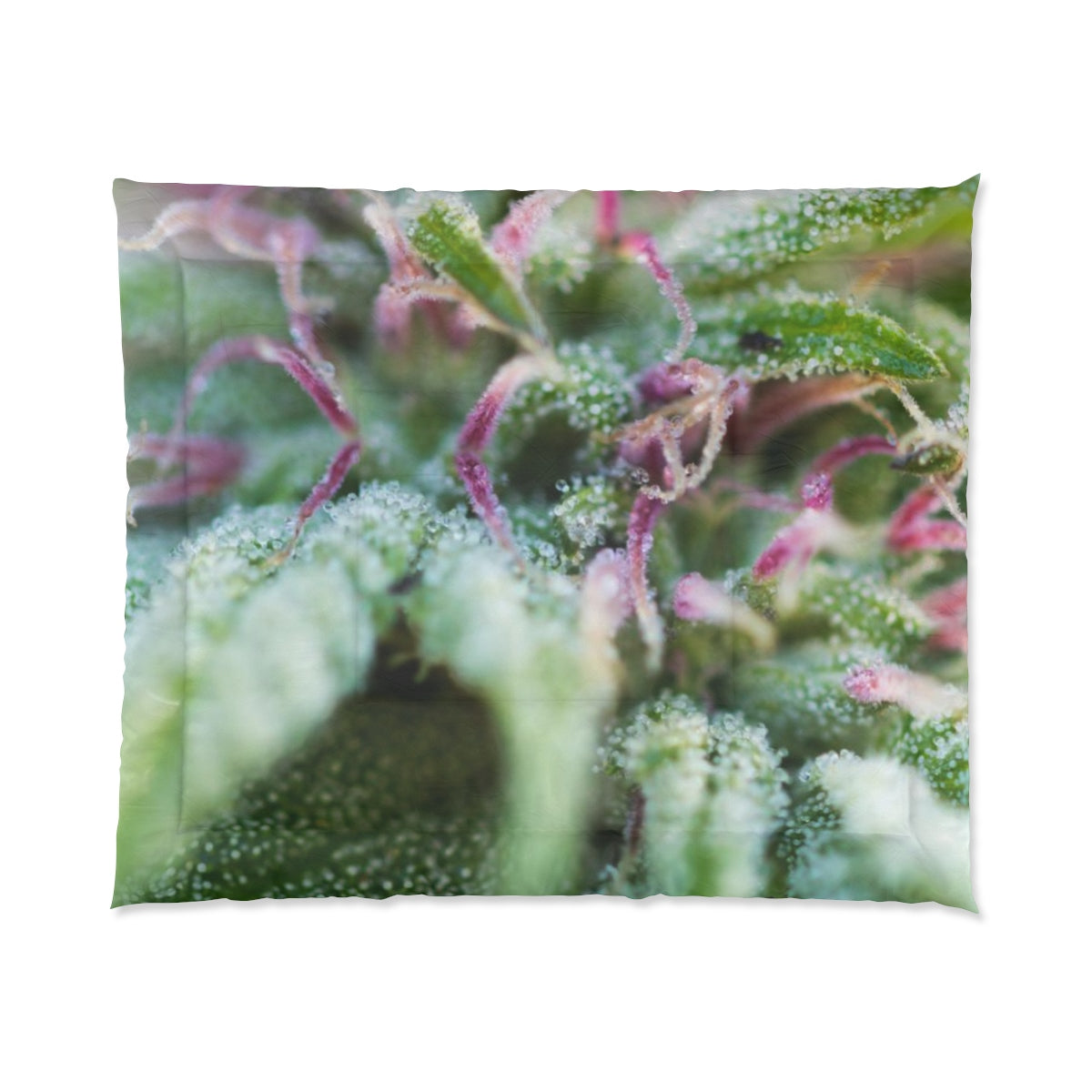 Blooming With Purple Cannabis Custom Designed Comforter.  A Unique Cannabis Gift For Friends & Family. Cannabis Decor For Your Home. Cannabis Comforter