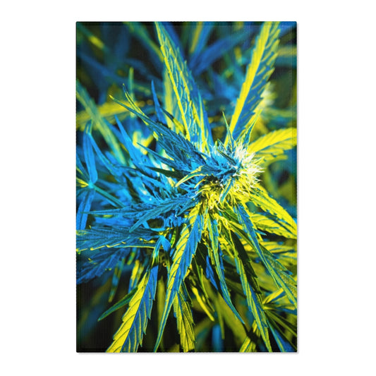 Into The Cannabis Galaxy Area Rugs