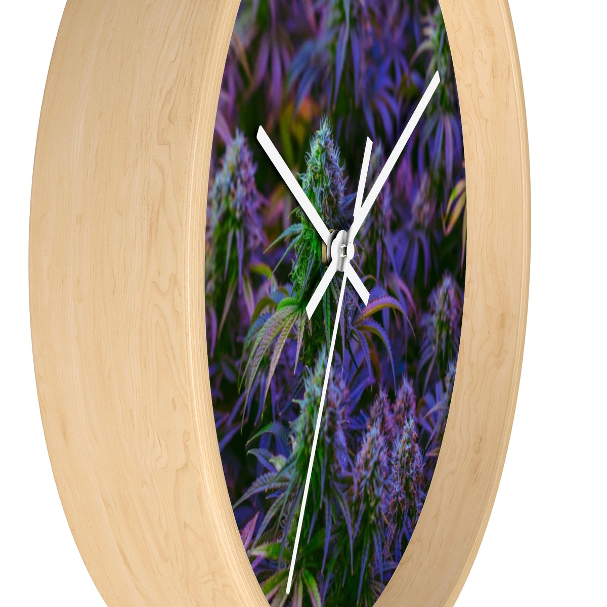 The Purple Cannabis Wall Clock