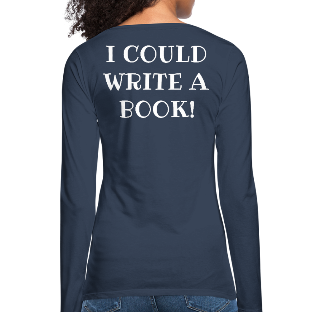 Women's Premium Long Sleeve T-Shirt - navy