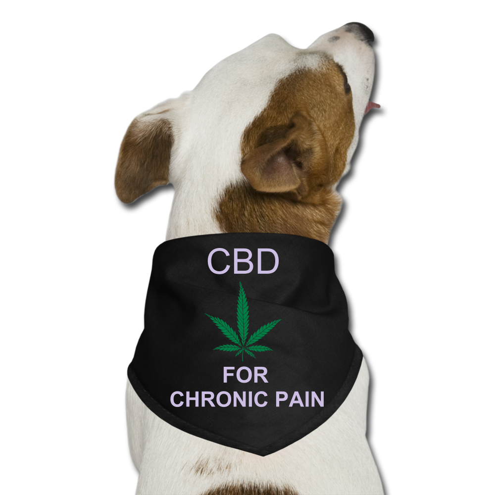 Chronic Pain Dog Bandana - black