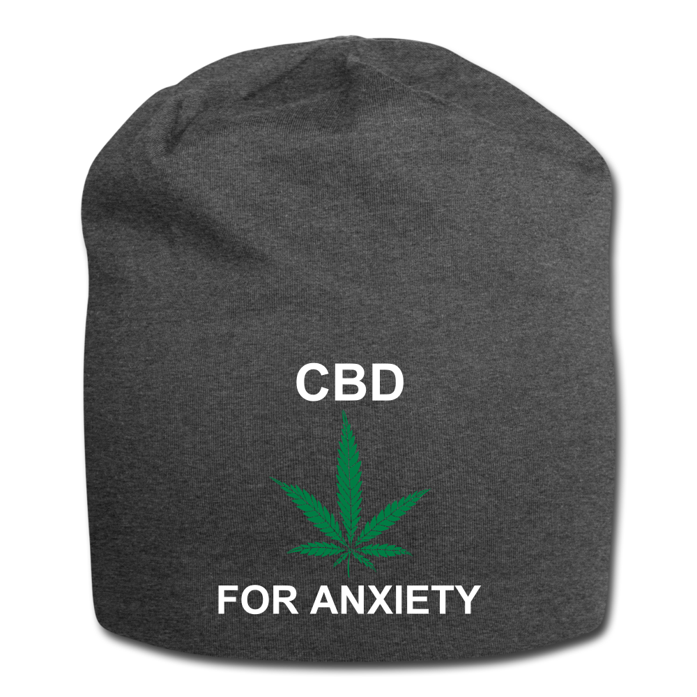 Anxiety Jersey Beanie - charcoal gray
