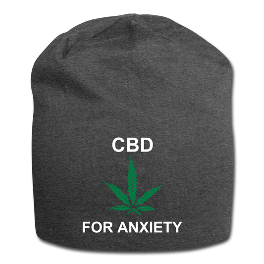 Anxiety Jersey Beanie - charcoal gray