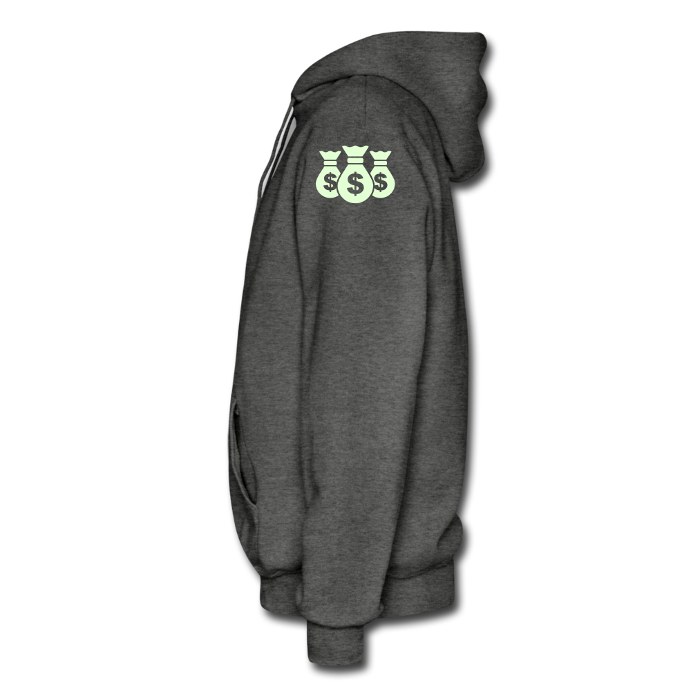 Stop Lacking And Start Stacking Money Men's Hoodie - charcoal gray