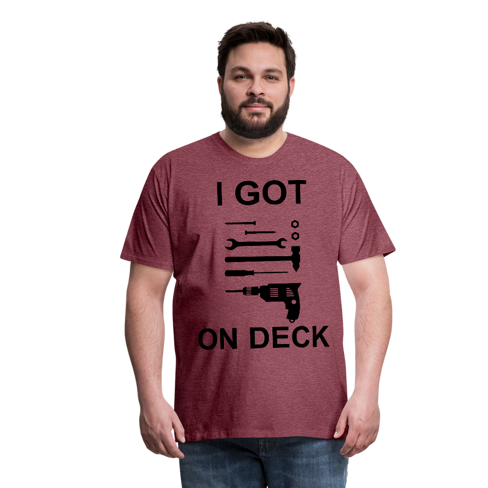 I Got Tools On Deck Men's Organic T-Shirt - heather burgundy