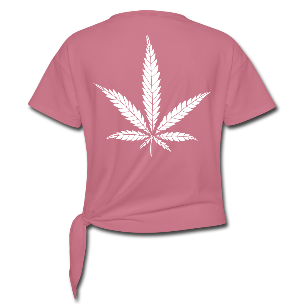 Women's Knotted T-Shirt - mauve