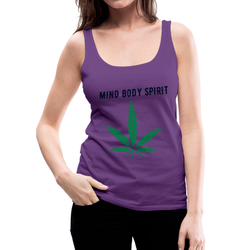 Mind Body Spirit Women’s Premium Tank Top - purple