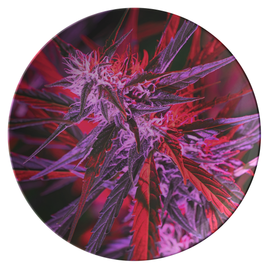 Into The Cannabis Galaxy Purple Plate