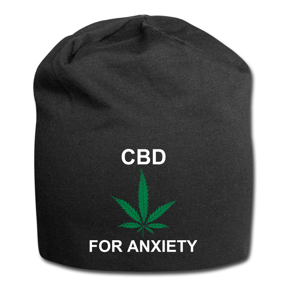 Anxiety Jersey Beanie - black