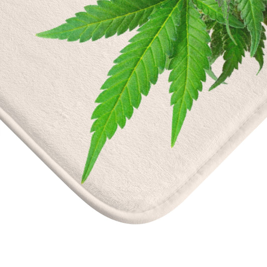 Semplicemente Cannabis Bath Mat- Off White