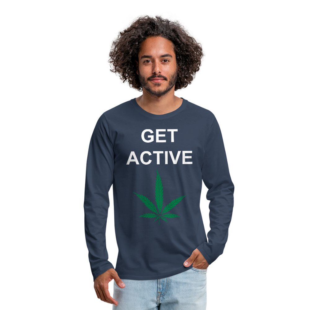 Men's Premium Long Sleeve T-Shirt - navy