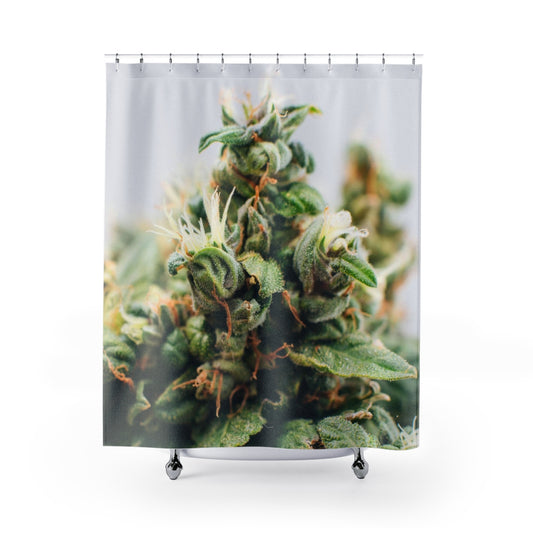 CannabBloom Cannabis Shower Curtain