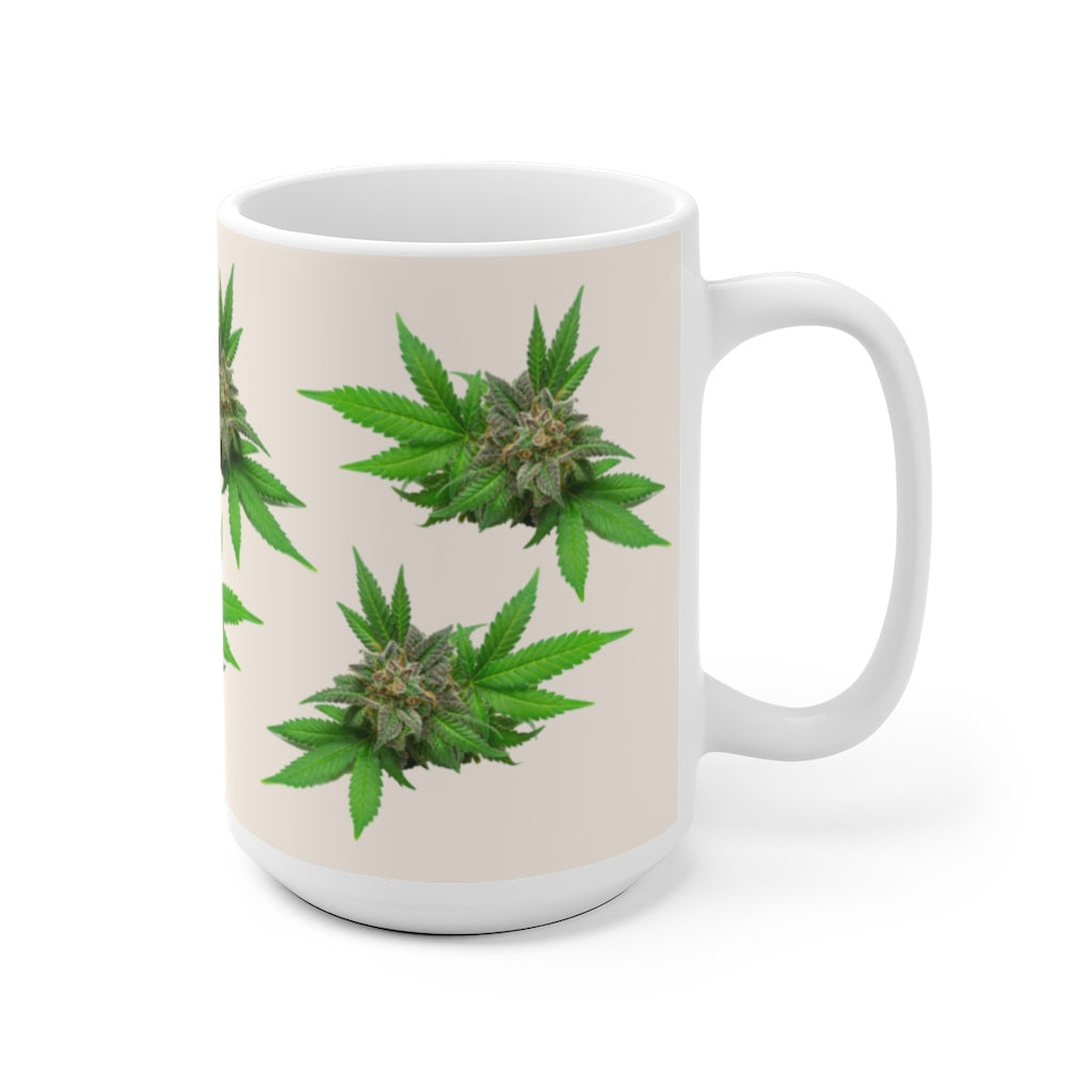 Semplicemente Cannabis Ceramic Mug- Off White
