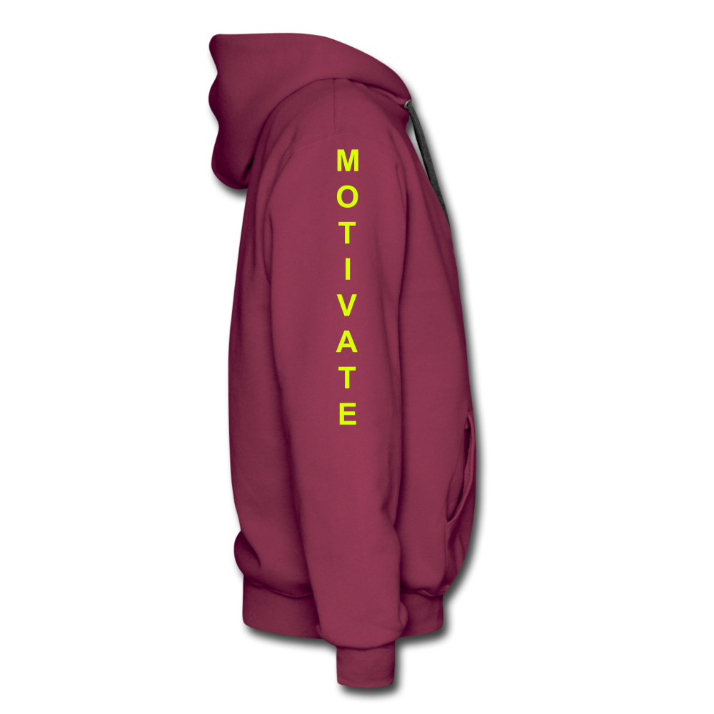 Motivate The Mind Men’s Premium Hoodie - burgundy