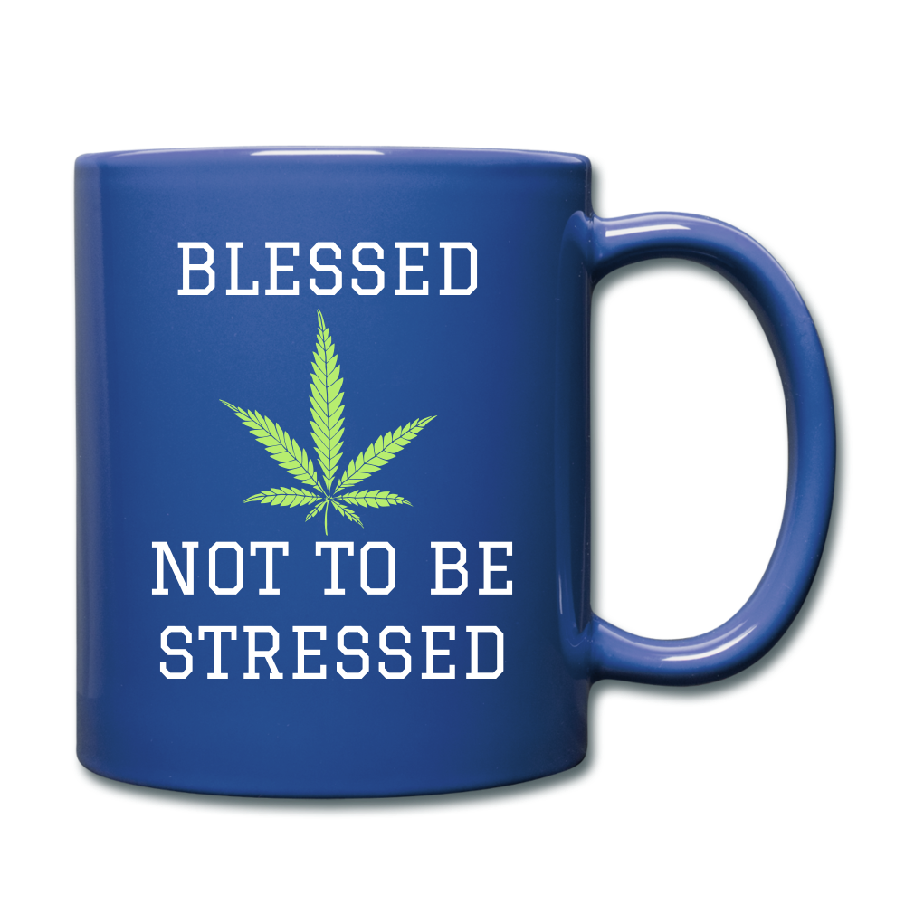 Blessed Not To Be Stressed Mug - royal blue