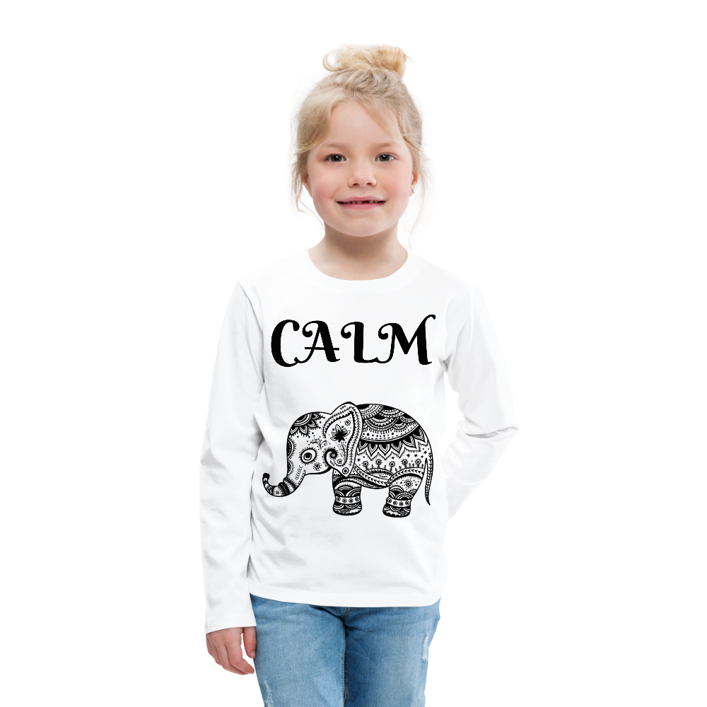 Kids' Premium Long Sleeve T-Shirt - white