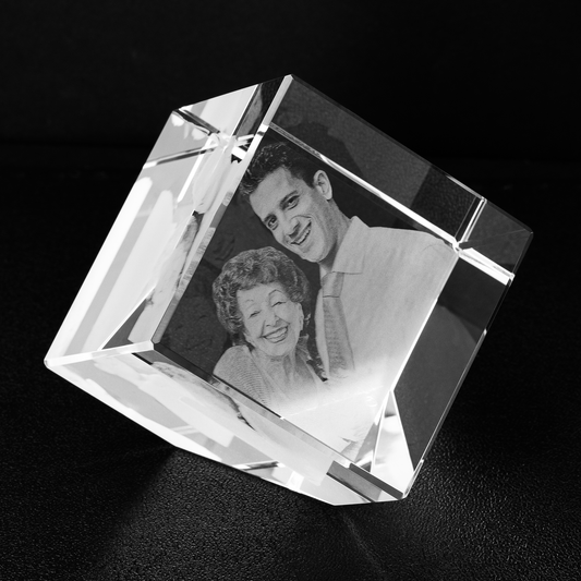 Forever & Always Personalized Crystal Cut Corner Cube
