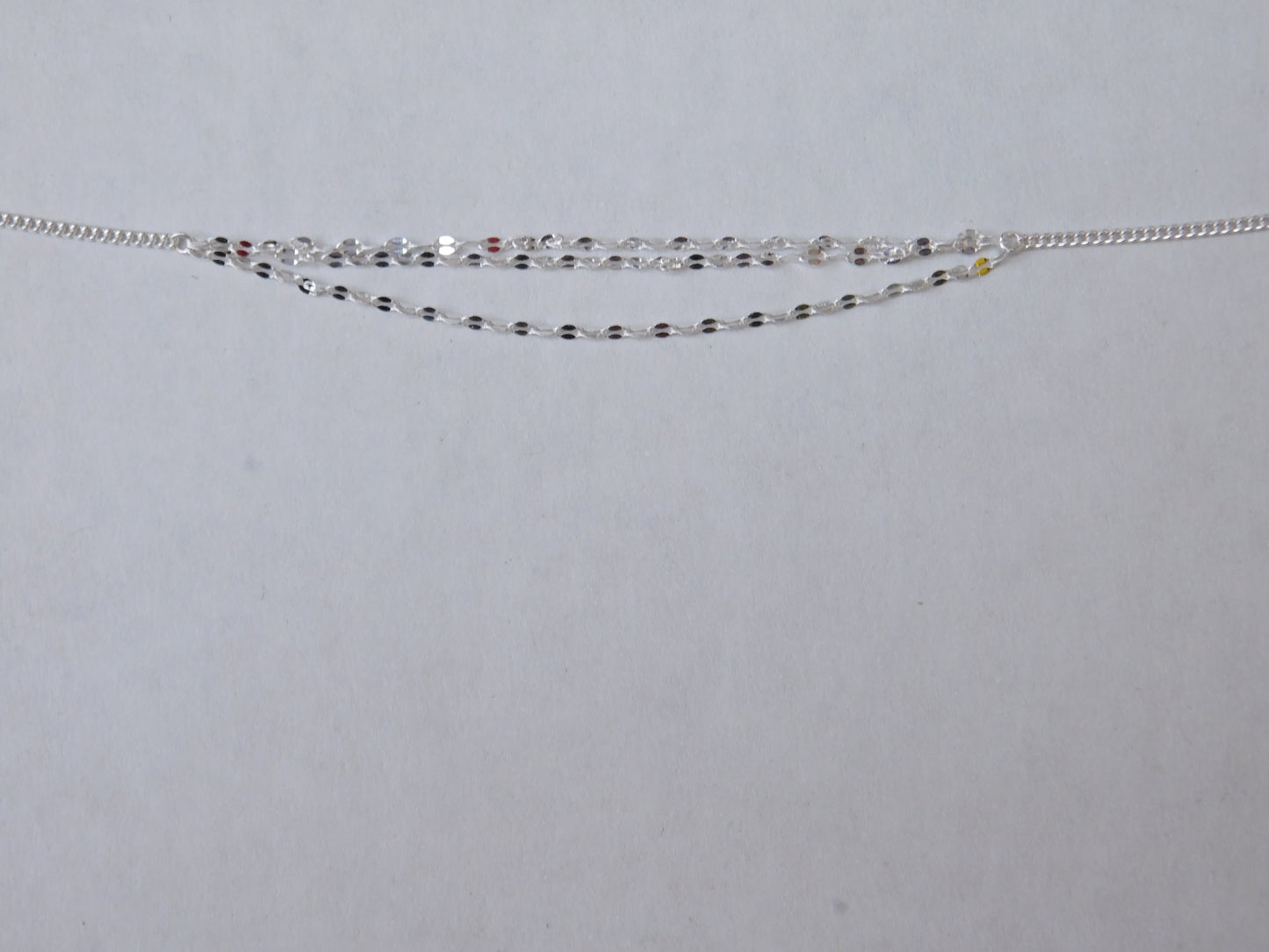 Multi-Layered Sterling Silver Anklet- Next Day Shipping