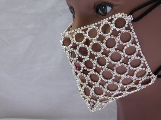True Glitz Rhinestone Face Mask Cover- Next Day U.S.A  Shipping